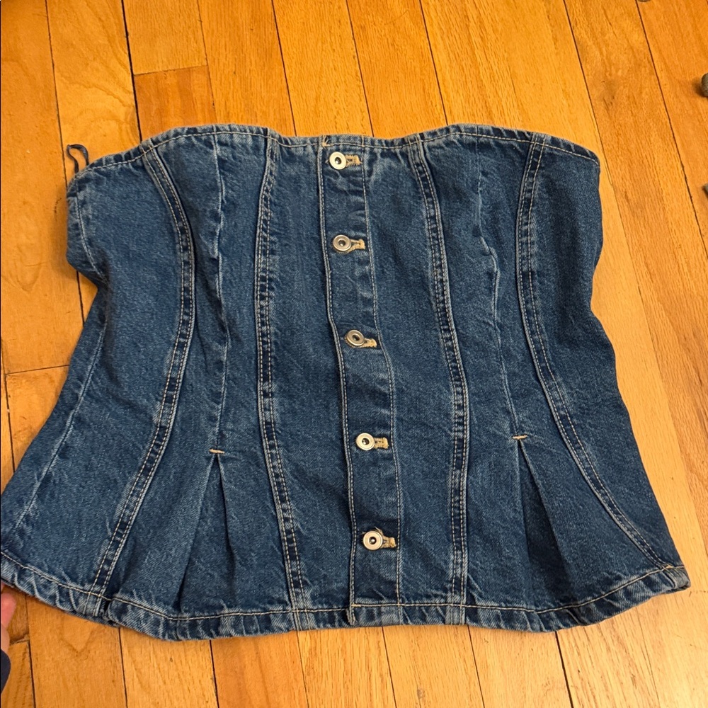 Zara Cordet Denim Top